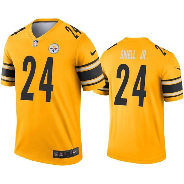 Men Pittsburgh Steelers #24 Benny Snell Jr Nike Gold Inverted Legend NFL Jersey
